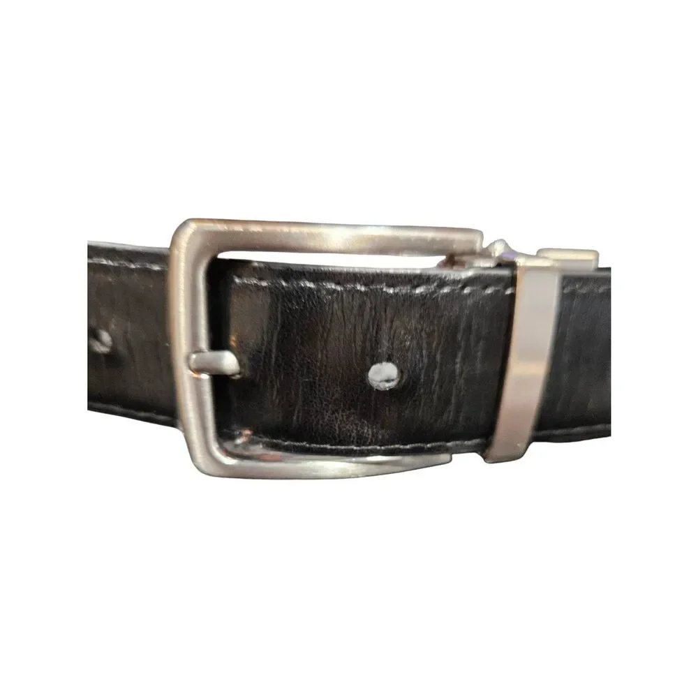 Steve Madden Mens Black Leather Belt 48